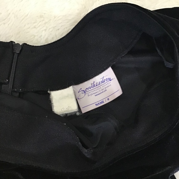 Southeastern Performance Harmonique Women Size Med Black Empire Dress Velvet - Picture 12 of 12